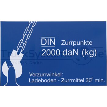 Aufkleber für Zurrpunkt 2000 daN  -  - 2000daN