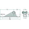 Halter für Gasfedern verzinkt   - 577670/ 105 mm - 4251116602510 - 577670105mm
