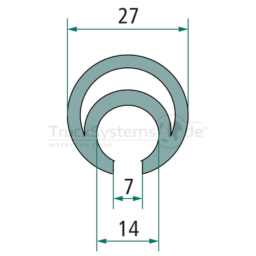 Spannrohr 27 x 3.000mm Aluminium  - HMM 3174 -B7307 L=3000 mm -  - HMM3174B7307L=3000mm