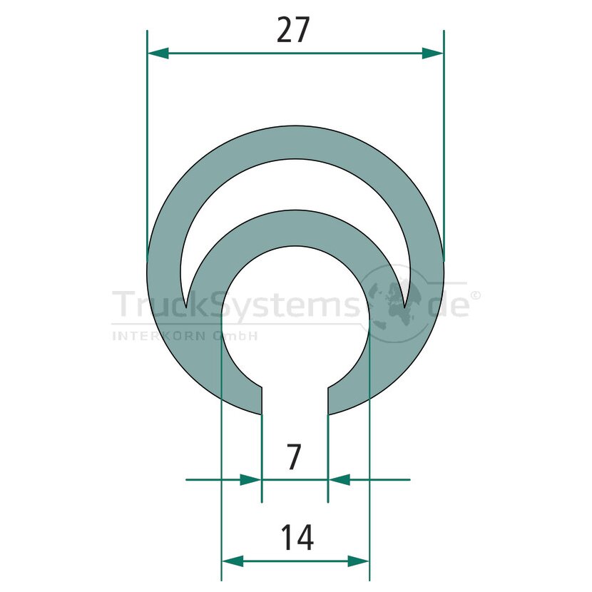 Spannrohr 27 x 3.300mm Aluminium  - HMM3174 - B7307- 3300MM -  - HMM3174B73073300MM
