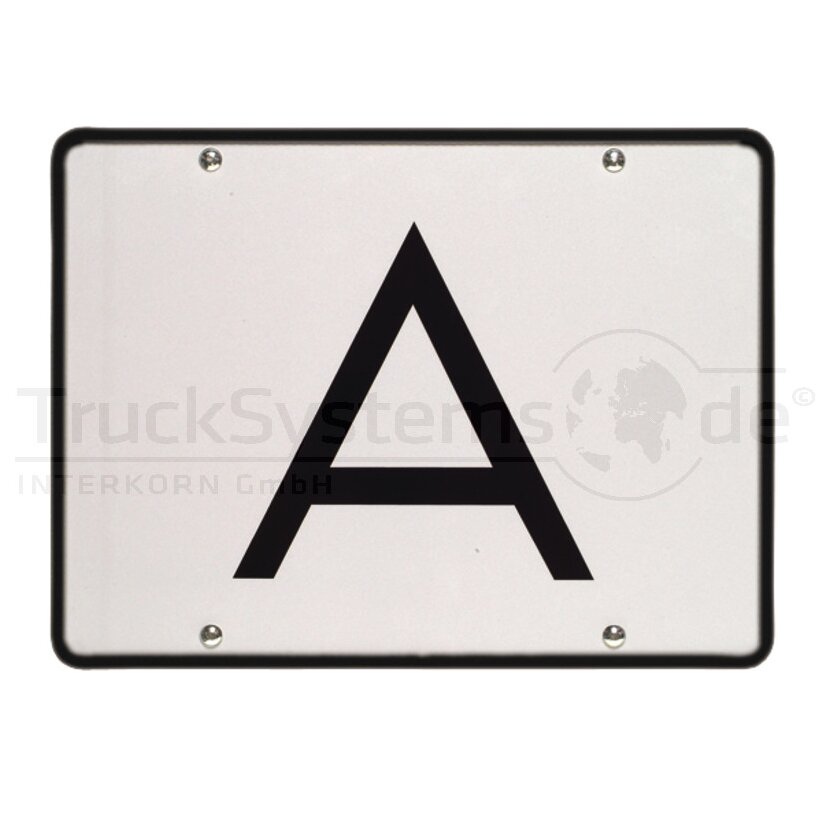 Warntafel (A) starr ohne Halter - 1900000
