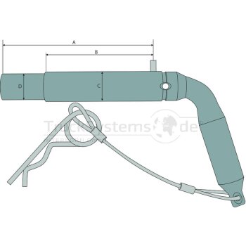 LEISINGER Steckbolzen abgesetzt 25/22mm  - 10601