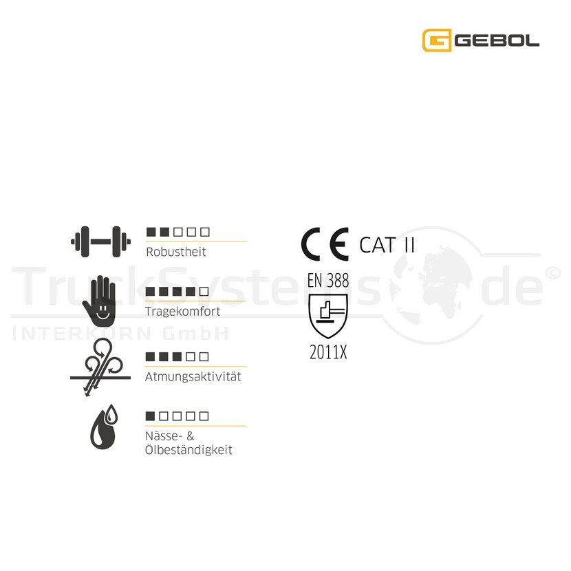 GEBOL Handschuh Uni Fit Comfort Gr. 8  - 703431 - 5170888-08