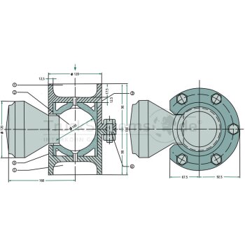 LEISINGER Gehäuse für Kugelkippdrehlager 100mm...
