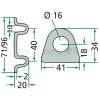 Scharnier komplett verzinkt 430mm  - 170 VERZ. -  - 170VERZ