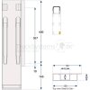 KINNEGRIP K20 Eckrunge hinten, rechts, Stahl KTL, 400mm, m.Verschluss, DV - 204001