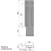 KINNEGRIP K20 Eckrunge hinten, rechts, Stahl KTL, 400mm, m.Verschluss, DV - 204001