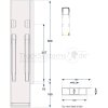 KINNEGRIP K20 Eckrunge hinten, rechts, Stahl KTL, 500 mm, m.Verschluss,DV - 205001