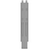 KINNEGRIP K20 Mittelrunge, Stahl, schwarz KTL, 800 mm, mit Aufnahme - 208231