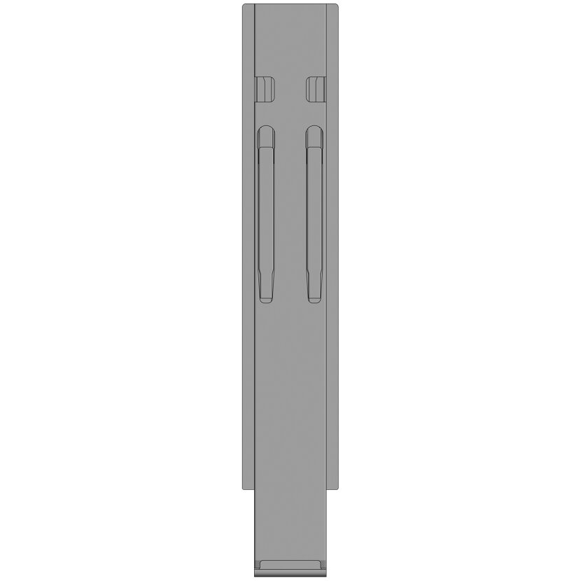 KINNEGRIP K20 Mittelrunge, Stahl, schwarz KTL, 800 mm, TIR, ohne Aufnahme - 208241