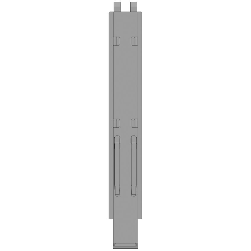 KINNEGRIP K20 Mittelrunge, Stahl, schwarz KTL, 1000 mm, mit Aufnahme - 210231