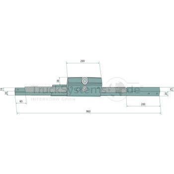 Hubdachgetriebe 400mm  - 43 557 -  - 43557