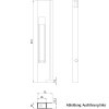 PASTORE & LOMBARDI Langwegverschluss, Alu eloxiert, rechts, 400 mm, ohne Anschlag - 035821652A