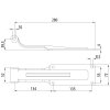 PASTORE & LOMBARDI Scharnierblatt, rostfrei, L 292,5 mm, B 52/72 mm, H 39,5 mm - 070116966A