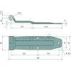 PASTORE & LOMBARDI Scharnierblatt,rostfrei,Länge 256 mm,Breite 66/65 mm,Höhe 30 mm - 070115766