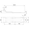 PASTORE & LOMBARDI Scharnierblatt, verzinkt, L 256 mm, B 66/65 mm, H 30 mm - 070200400