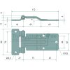 PASTORE & LOMBARDI Möbelwagenscharnier, verzinkt, L 172 mm, B 62/96 mm, H 11 mm - 070922016A