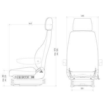 GRAMMER Sprinter Fahrer Sitz Chicago - 1040673-M - MSG...