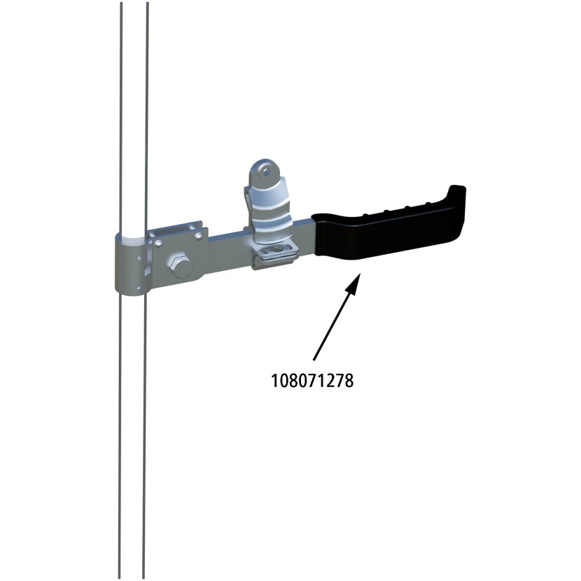 PASTORE & LOMBARDI Handhebel flach, rostfrei, 334 mm lang, für Durchmesser 22/27 mm - 071922018A