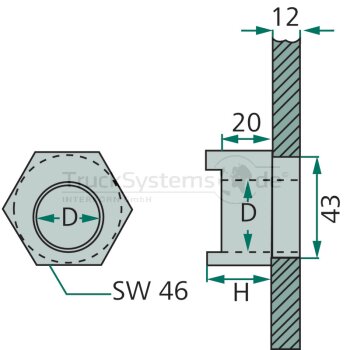 Exzenterbuchse mit Nut 30mm  - 44-224-02-00 -  - 442240200
