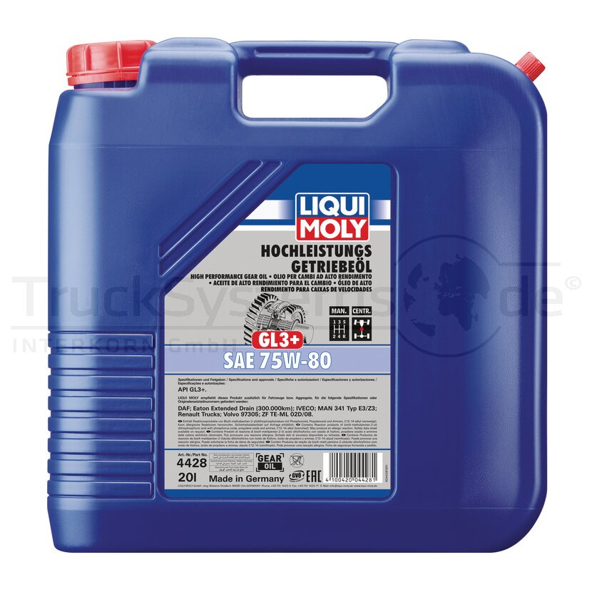 LIQUI MOLY Getriebeöl (GL3+) SAE 75 W-80 20l 4428