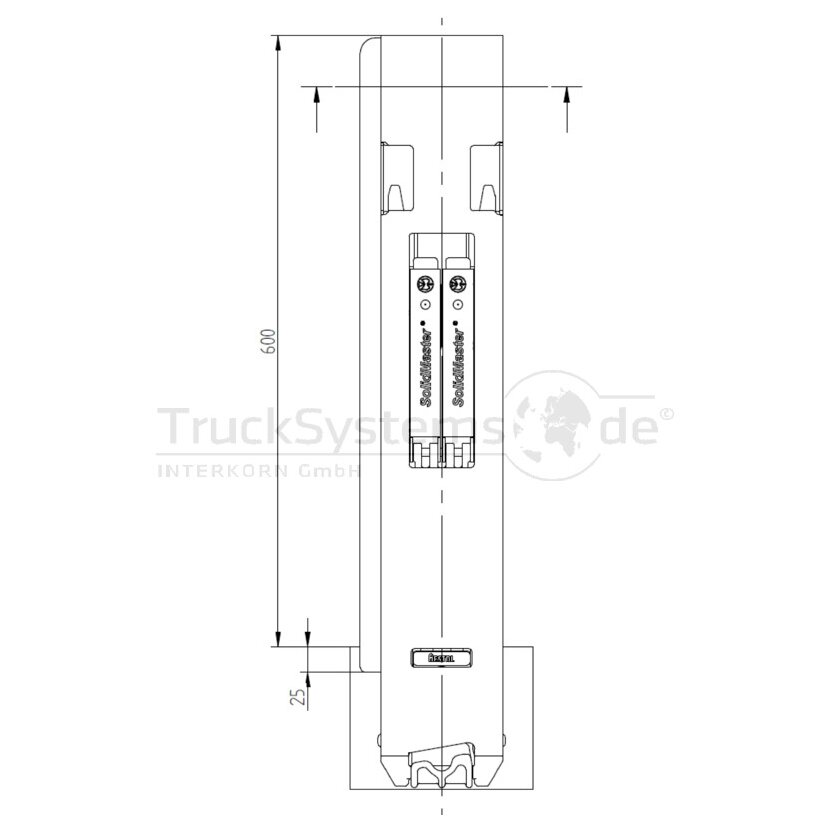 HESTERBERG Heckrunge Solidmaster 802H-600mm links - 6.080.494.00 - 608049400