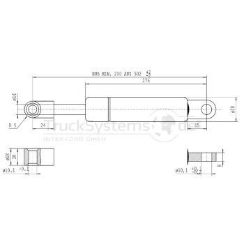 STABILUS Gasdruckdämpfer fürHandbremshebel...