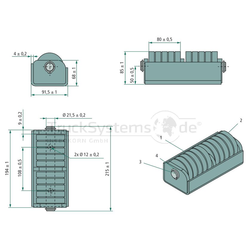 NEVPA Roll-Rammpuffer ( 2 Rollen ) verzinkt  - 153-12-01-007 - 1531201007