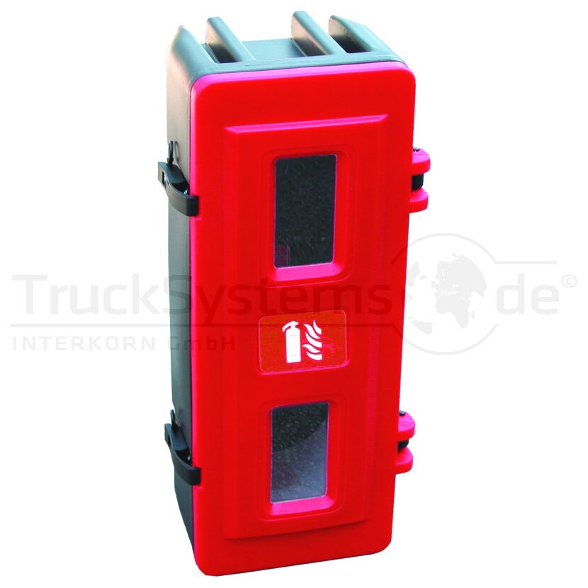 JONESCO Feuerlöscher-Schutzkasten rot/schwarz 830x330x265  - JBXE83