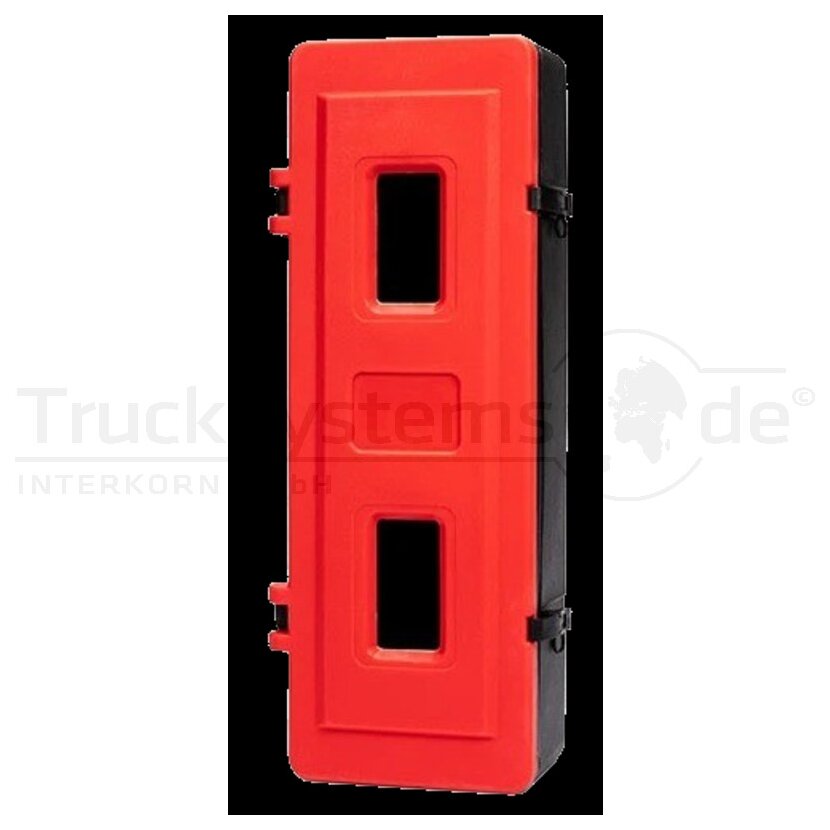 JONESCO Feuerlöscher-Schutzkasten rot/schwarz 830x330x265  - JBXE83