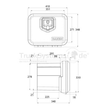 DAKEN Werkzeugkasten KU WELVET 410x348x340  - 81000001