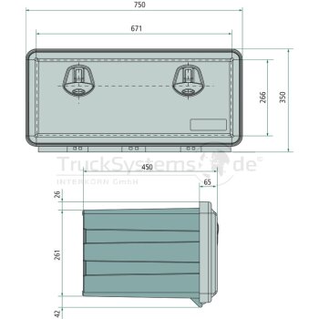 DAKEN Werkzeugkasten KU JUST 750x350x400  - 81106