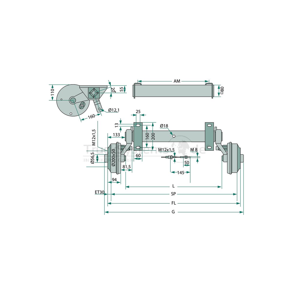 AL-KO Gummifederachse mit Zubehör - 4013503