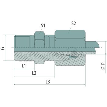 BEKAMAX Ger. Einschraubverschraubung 6Durchmesser LL M8x1...