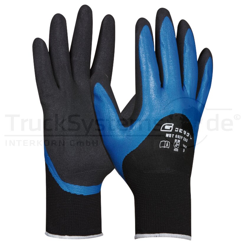 GEBOL Handschuh Wet Grip 200 Gr. 9  - 709592 - 517042909