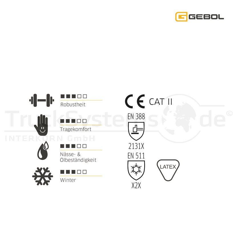 GEBOL Handschuh ´´Winter Grip´´ Gr. 9  - 70 92 83 - 709283