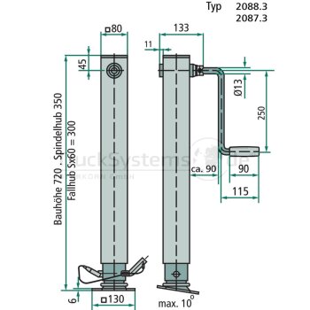HAACON Spindelwinde 203323 Typ 2088.3
