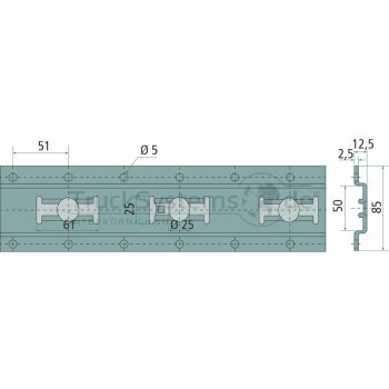 Kombi- Schiene 2400mm vertikal  - 212010250812 -...