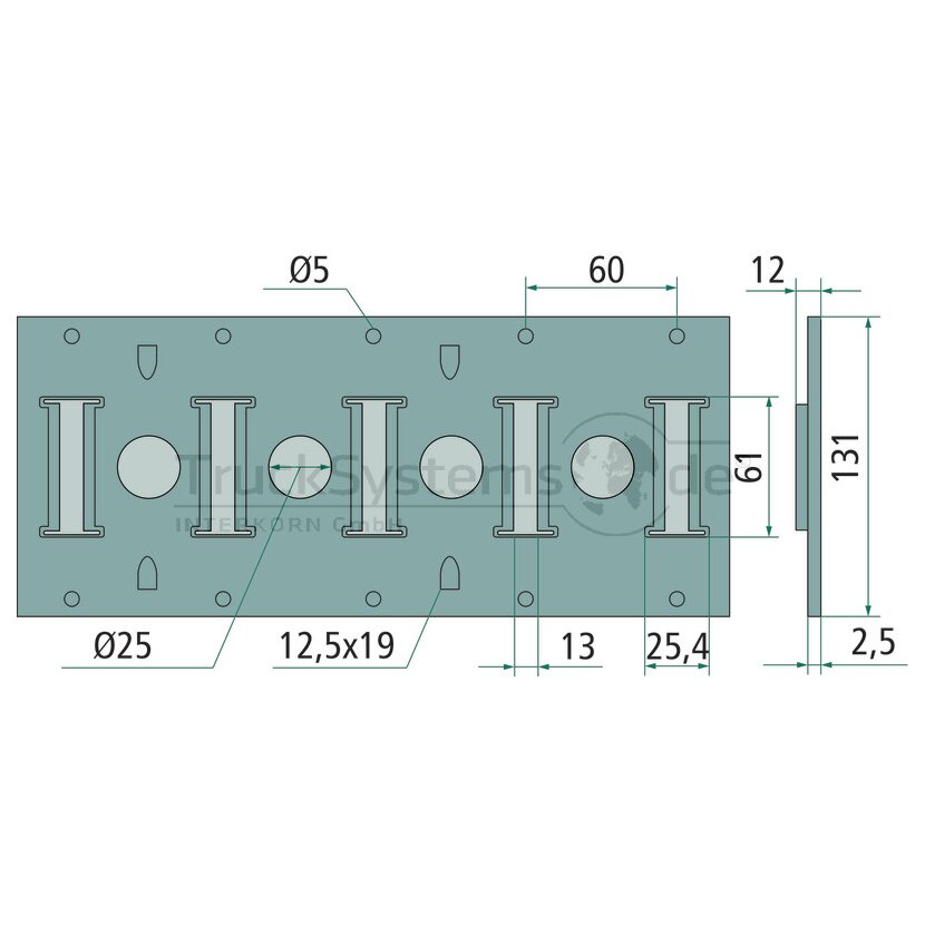 Kombi- Schiene flach 3000mm - 10011264