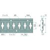 Kombi- Schiene 3000mm Edelstahl  - 213009250030 - 4250224288999
