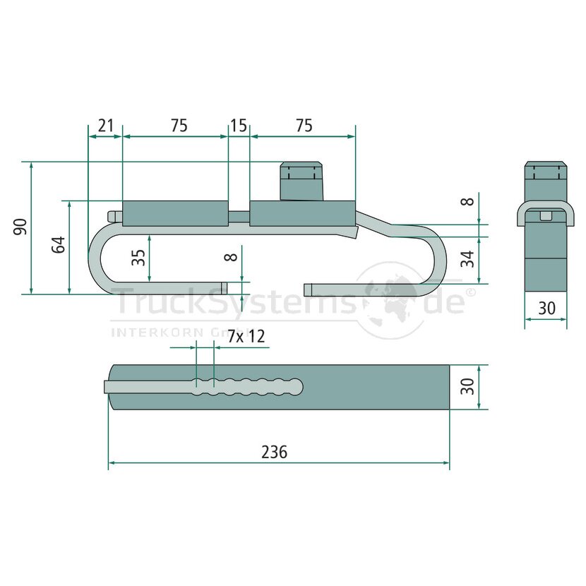 Diebstahlsicherung V2A 240 - 330mm  - 7205014 - 8424445935147