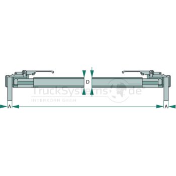 Zwischenwandverschluss 2100-2400mm  - 49 928 -  - 49928