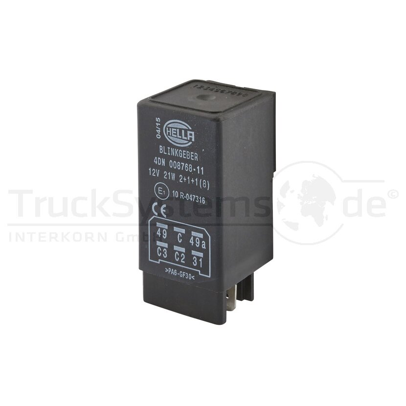 HELLA Blinkgeber 12V 2+1+1 x 21 Watt 6-polig - 4DN 008 768-117 - 4DN008768117