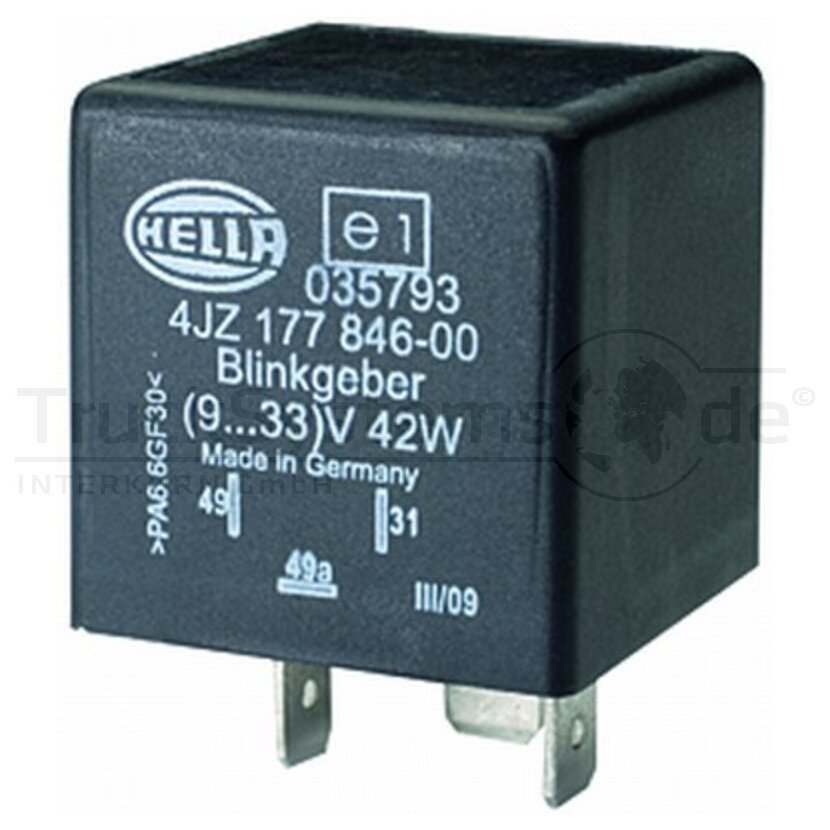 HELLA Blinkgeber elektronisch 33 Volt - 4JZ 177 846-007 - 4JZ177846007