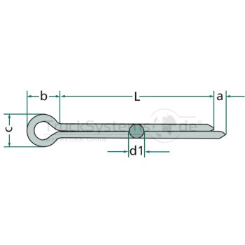 Splint DIN 94 8 0X100 verzinkt VE:1ST  - 000940100080100...