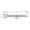 Splint DIN 94 8 0X100 verzinkt VE:1ST  - 000940100080100 - 4043952028728