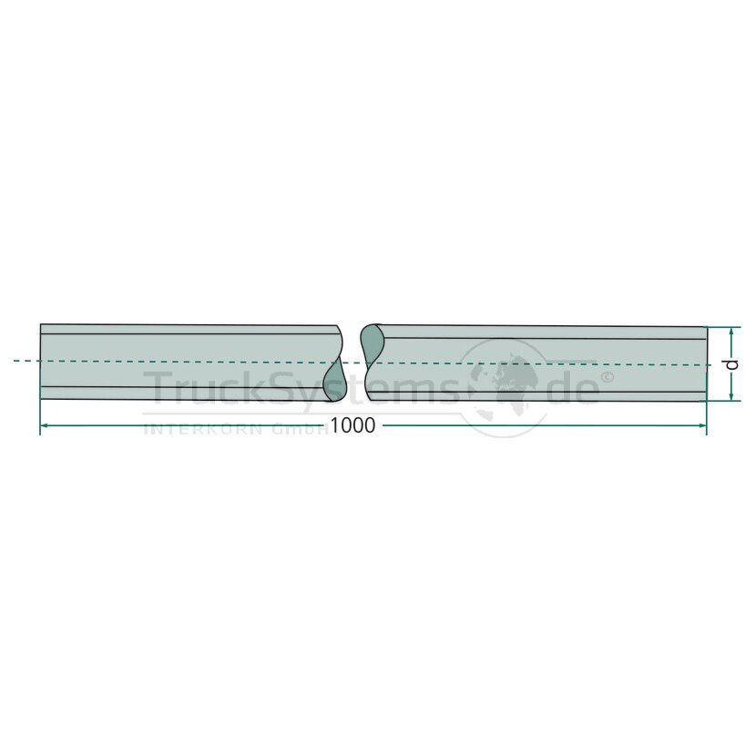 Gew.Stange DIN975 verzinkt 8.8 gelb M12x1000  - 009758100120000 - 4059139221738