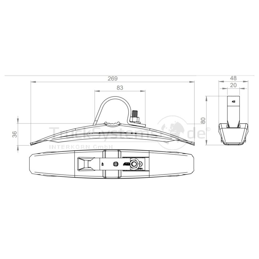 PARLOK Kotflügel-Halterung KTL 42 4mm P42  - 5039650