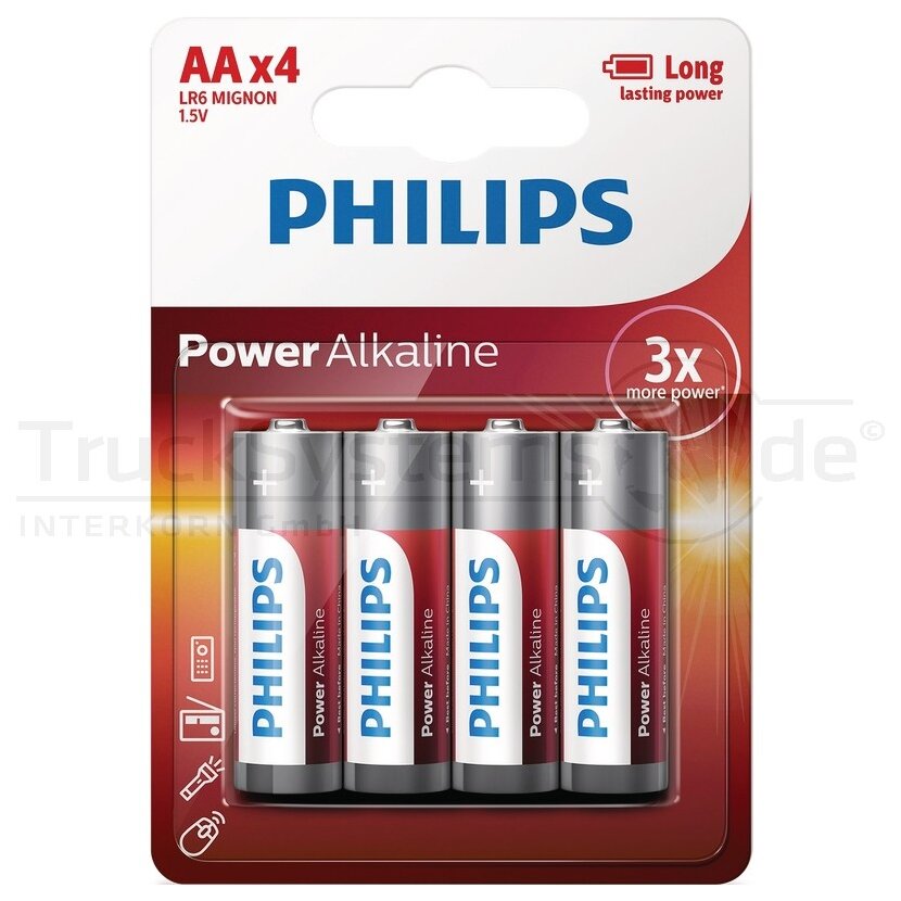 PHILIPS Batterie Powerlife 4er-Blister LR6 (AA)  - 54990965