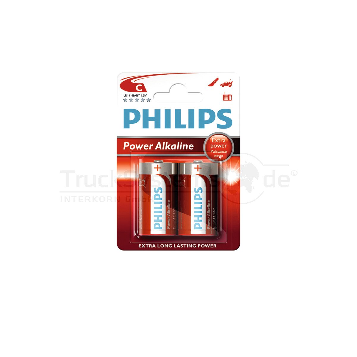 PHILIPS Batterie Powerlife 2er-Blister LR14 - LR14O2B/10 - LR14O2B10